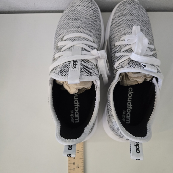NWT Adidas Cloudfoam Pure Gray White - Picture 5 of 7